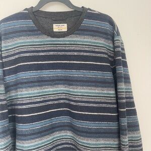 Marine Layer Re Spun Striped Cotton / Tencel Pullover Sweater